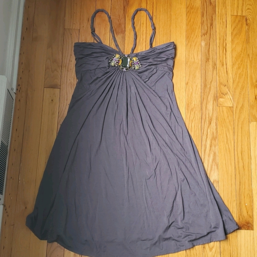 Cotton mauve purple madalian dress